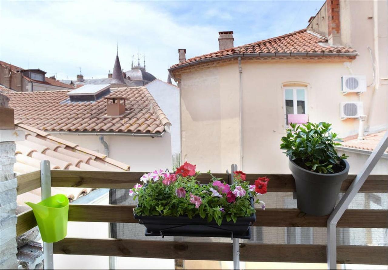 Beziers Studio Terrasse Exterior foto