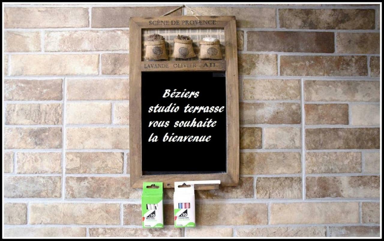 Beziers Studio Terrasse Exterior foto